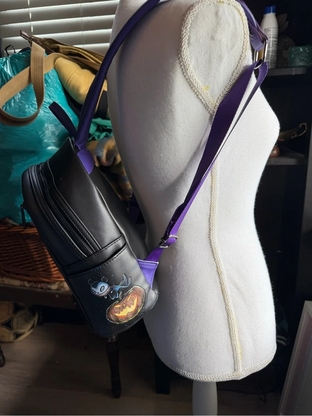 Loungefly The Nightmare Before Christmas Black & Purple Backpack